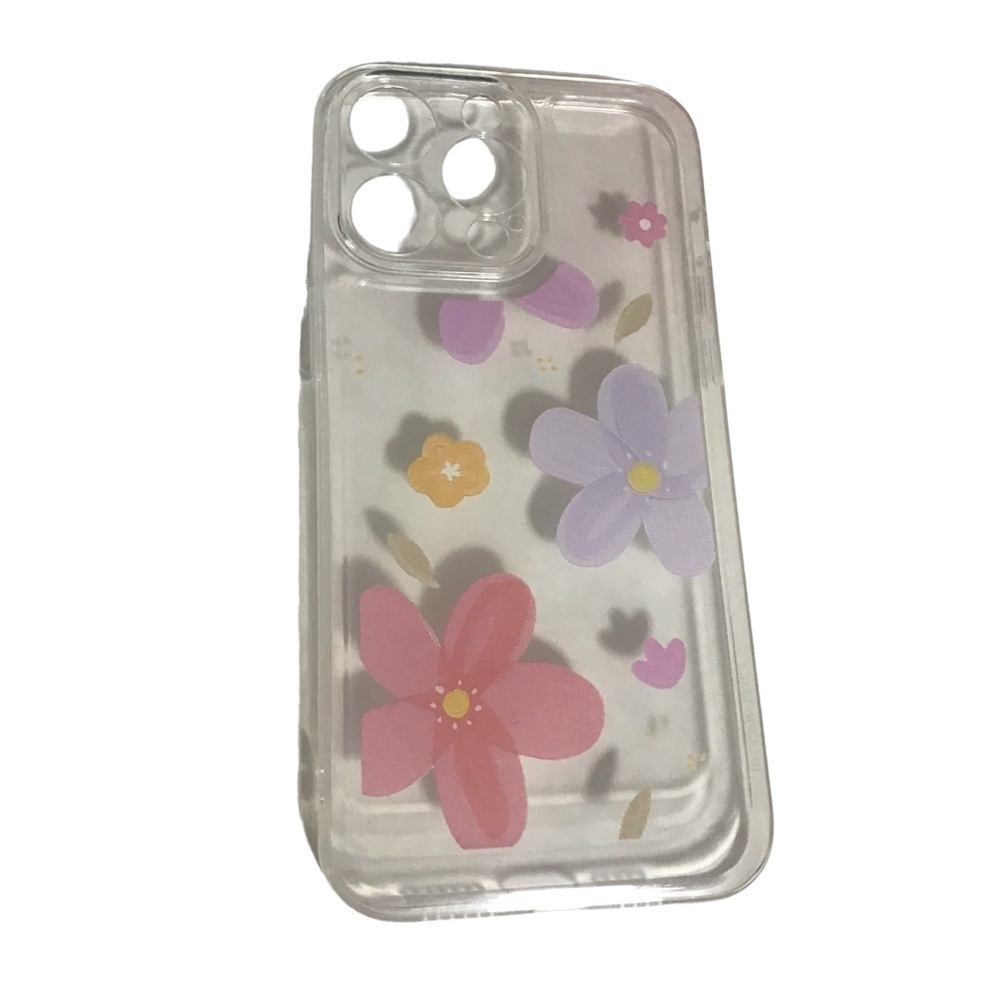 3/$15 *New*! I Phone 14 pro max clear phone case with floral print
